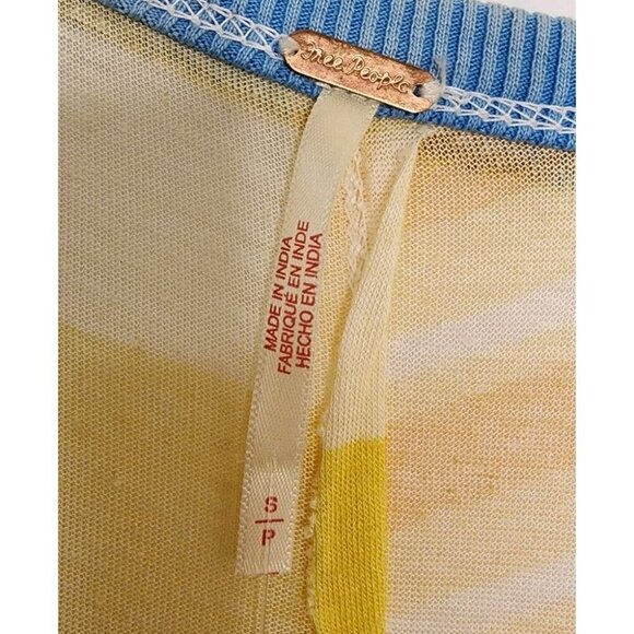 NWT Small Free People Shellyanne Striped Maxi Dress Tangerine Combo Oversized - Picture 3 of 6